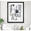 Giant Art 30x40 Tangled Threads III Matted and Framed in Multi-Color