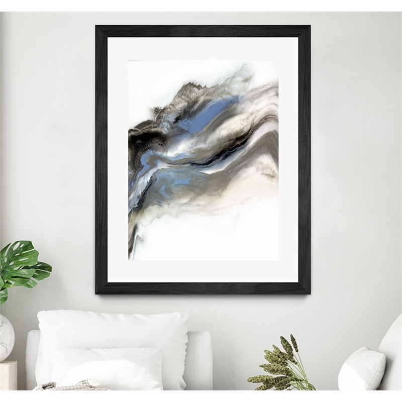 Giant Art 30x40 Great Barrier Reef Matted and Framed in Multi-Color
