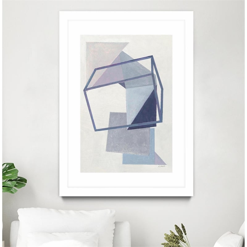 Giant Art 24x36 Paper Trail III Matted and Framed in Multi-Color