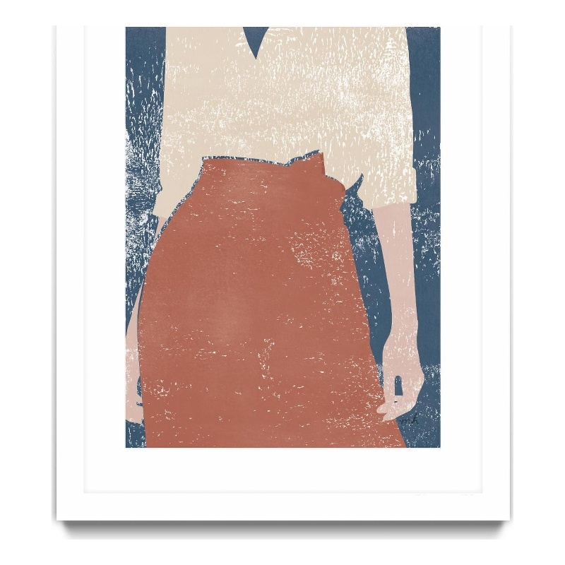 Giant Art 24x32 Casual IV Matted and Framed in Multi-Color