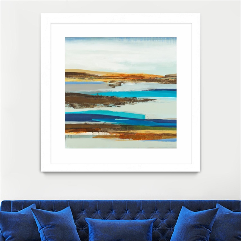 Giant Art 36x36 Sedona Sunset Matted and Framed in Pink