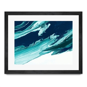 Giant Art 40x30 Gray And Gold Matted and Framed in White