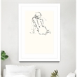 Giant Art 24x36 Contour Figure 4 Matted and Framed in White