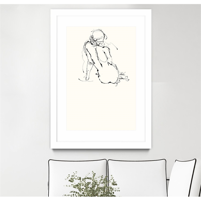 Giant Art 24x36 Contour Figure 4 Matted and Framed in White