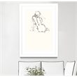 Giant Art 24x36 Contour Figure 4 Matted and Framed in White