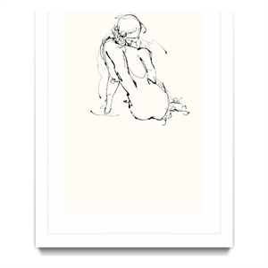 Giant Art 24x36 Contour Figure 4 Matted and Framed in White