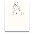Giant Art 24x36 Contour Figure 4 Matted and Framed in White