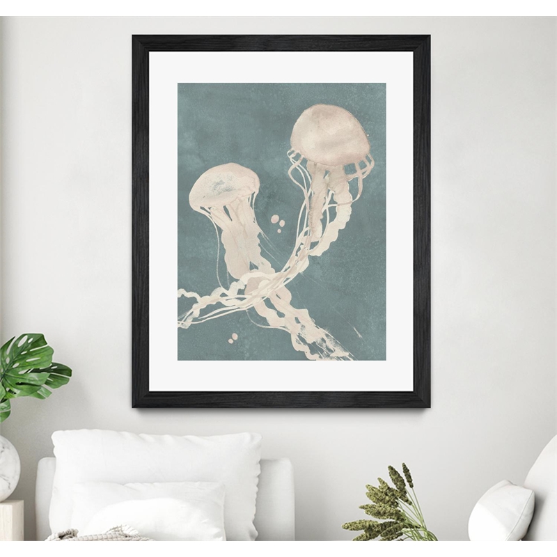 Giant Art 30x40 Jellyfish Dance II Matted and Framed in White