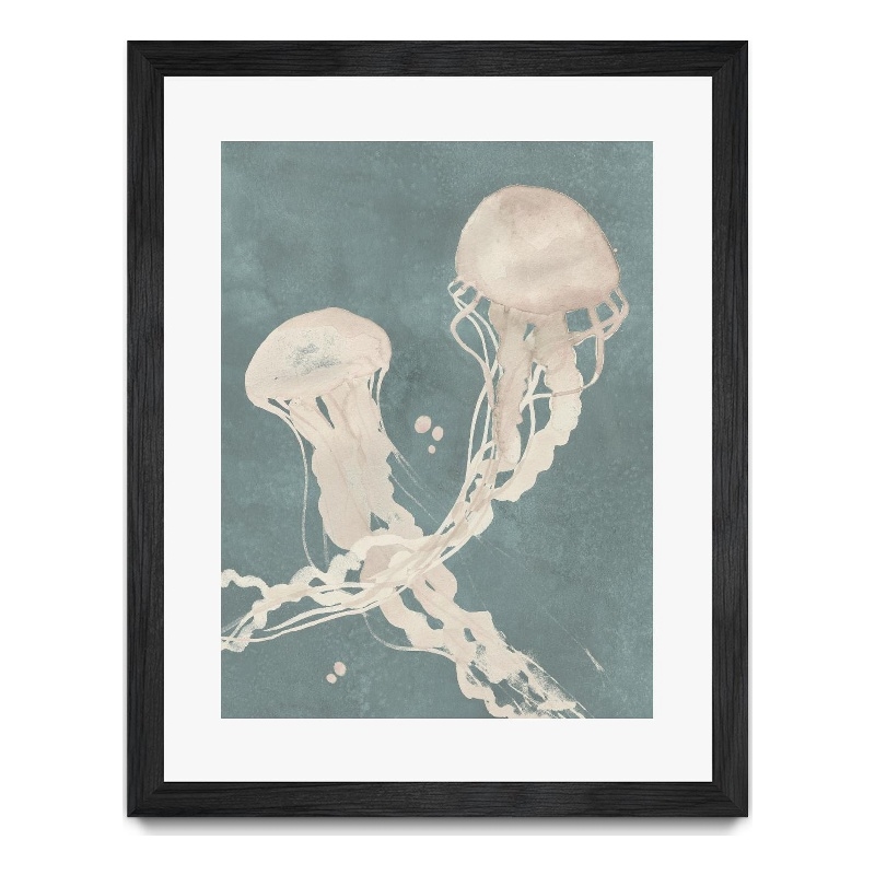 Giant Art 30x40 Jellyfish Dance II Matted and Framed in White