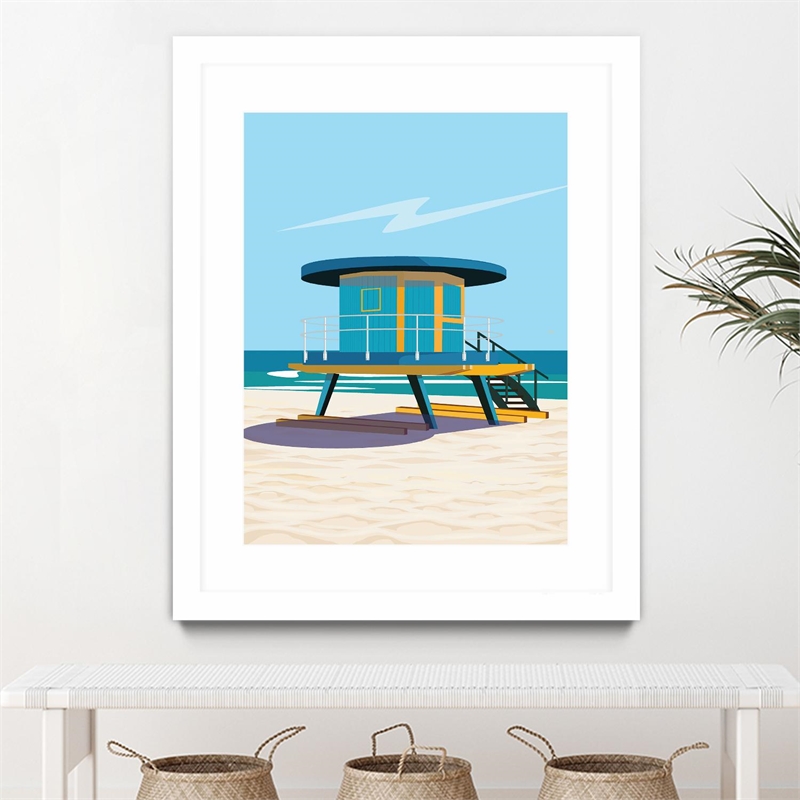 Giant Art 30x40 Hal's Villa Matted and Framed in Multi-Color