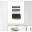 Giant Art 24x36 Stacked Stripes II Matted and Framed in Multi-Color