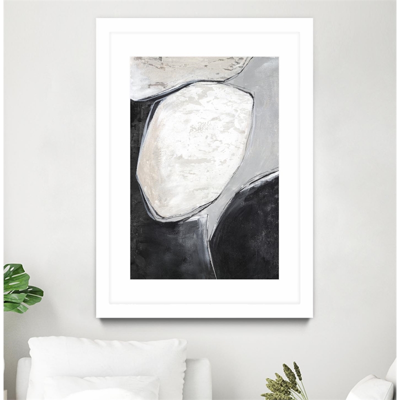 Giant Art 24x36 Falling Rocks I Matted and Framed in Multi-Color