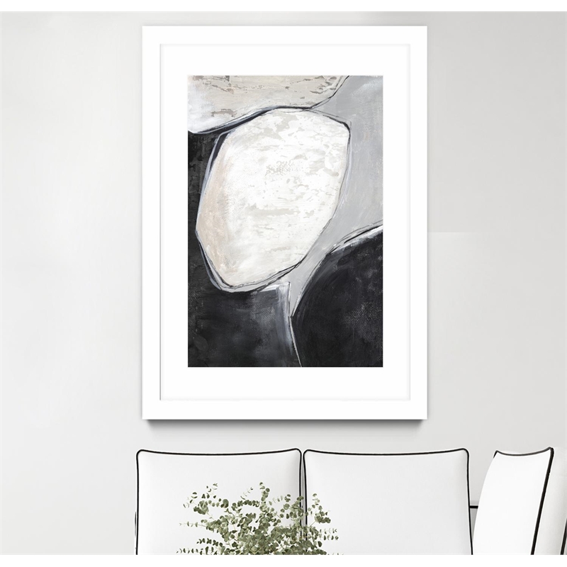Giant Art 24x36 Falling Rocks I Matted and Framed in Multi-Color