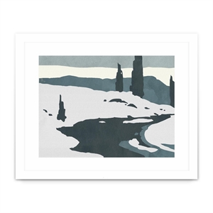 Giant Art 32x24 Cutter Island II Matted and Framed in White