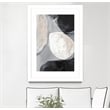 Giant Art 24x36 Falling Rocks II Matted and Framed in Multi-Color
