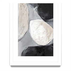 Giant Art 24x36 Falling Rocks II Matted and Framed in Multi-Color