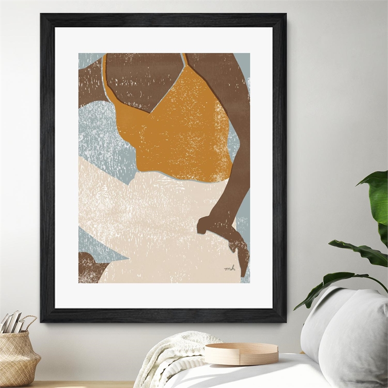 Giant Art 24x32 Casual III Matted and Framed in Multi-Color