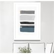 Giant Art 24x36 stacked Stripes I Matted and Framed in Multi-Color