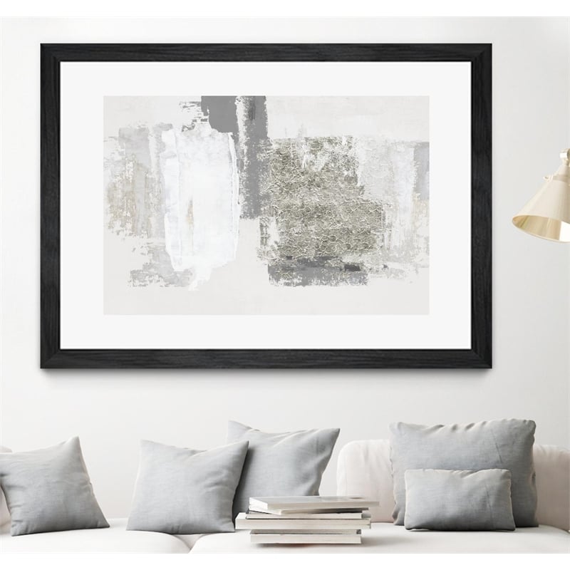 Giant Art 36x24 Silver Slate Matted and Framed in Multi-Color