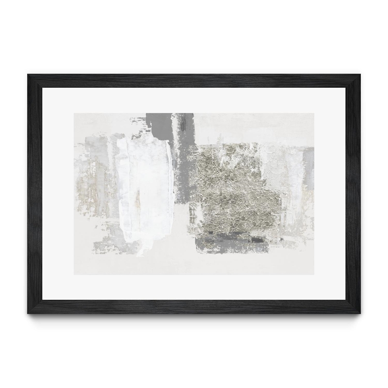 Giant Art 24x36 Silver Slate Matted and Framed in Multi-Color