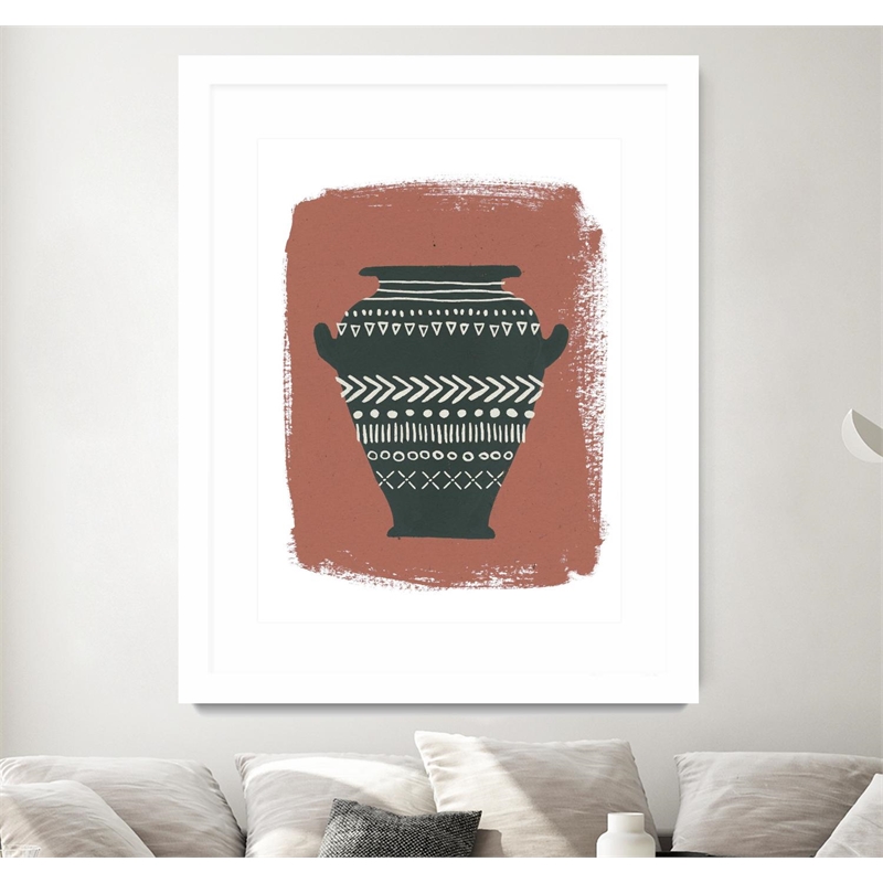 Giant Art 24x32 Global Vessels IV Matted and Framed in Multi-Color