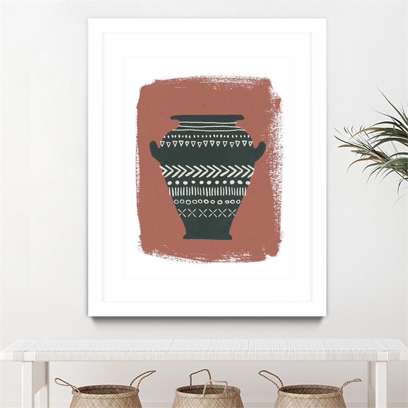 Giant Art 24x32 Global Vessels IV Matted and Framed in Multi-Color