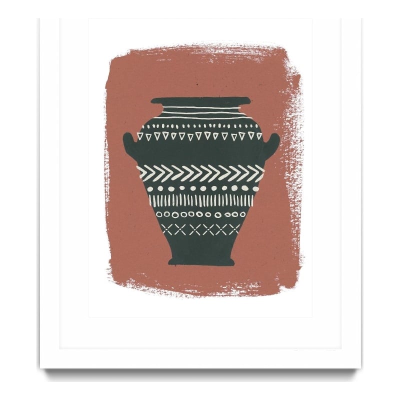 Giant Art 30x40 Global Vessels IV Matted and Framed in Multi-Color