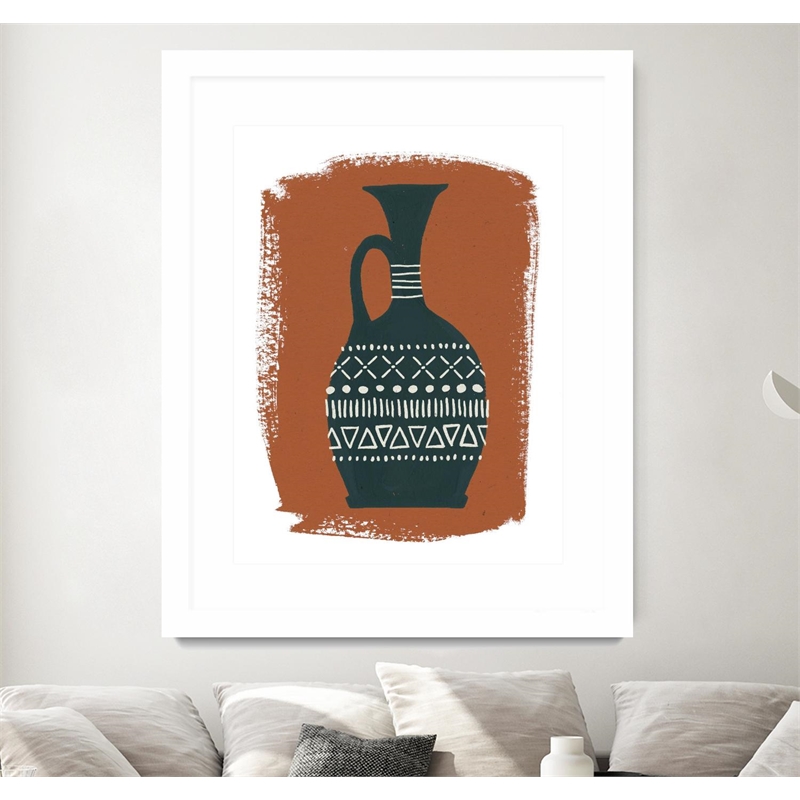 Giant Art 30x40 Global Vessels I Matted and Framed in Multi-Color