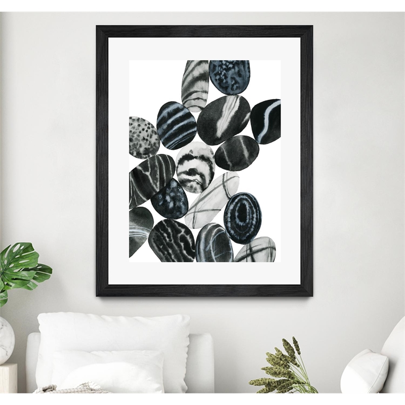 Giant Art 24x32 Dalmatian Rocks I Matted and Framed in White