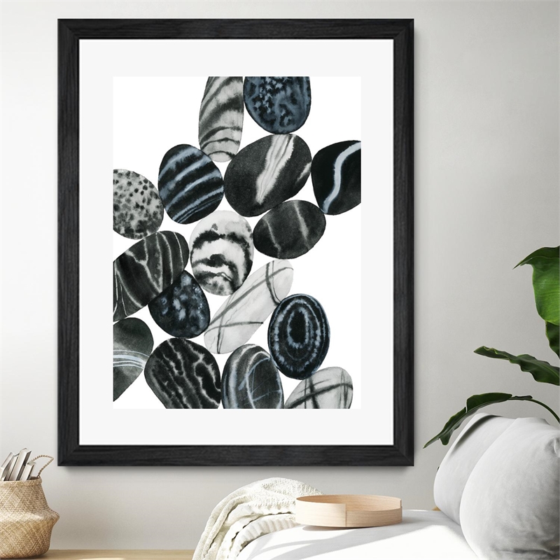 Giant Art 24x32 Dalmatian Rocks I Matted and Framed in White