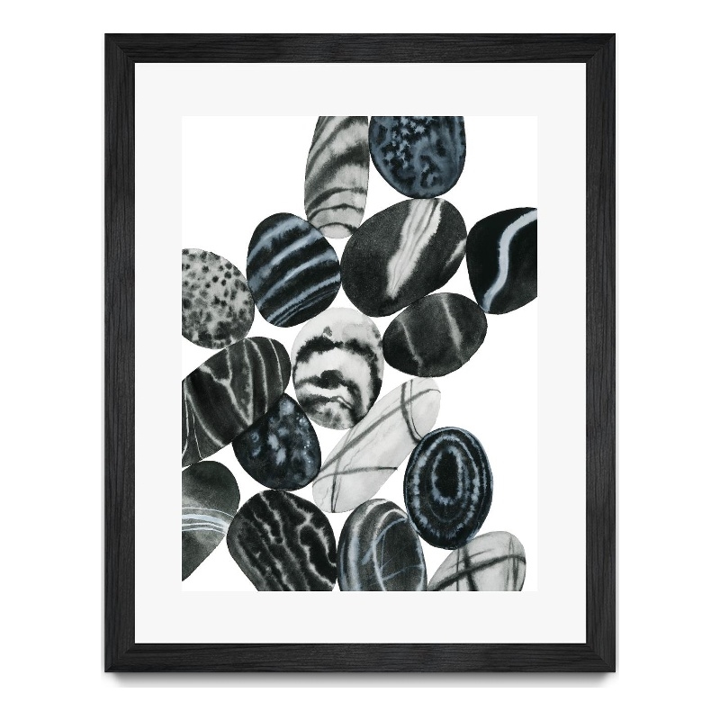 Giant Art 24x32 Dalmatian Rocks I Matted and Framed in White