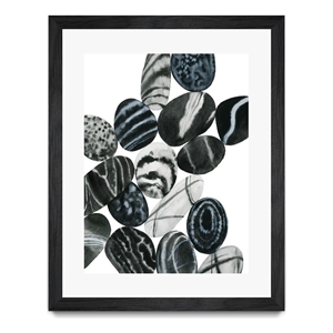 Giant Art 24x32 Dalmatian Rocks I Matted and Framed in White
