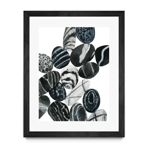 Giant Art 30x40 Dalmatian Rocks I Matted and Framed in White