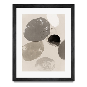 Giant Art 30x40 Floating Rocks II Matted and Framed in Multi-Color