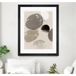 Giant Art 24x32 Floating Rocks II Matted and Framed in Multi-Color