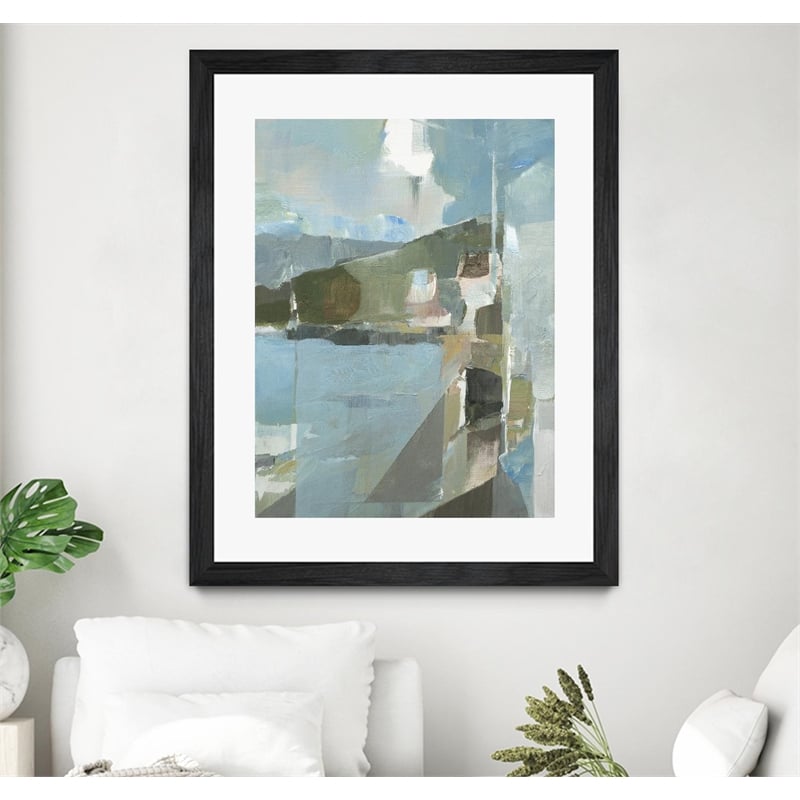 Giant Art 30x40 Spatial Composition 28.12.2018 Matted and Framed in Multi-Color