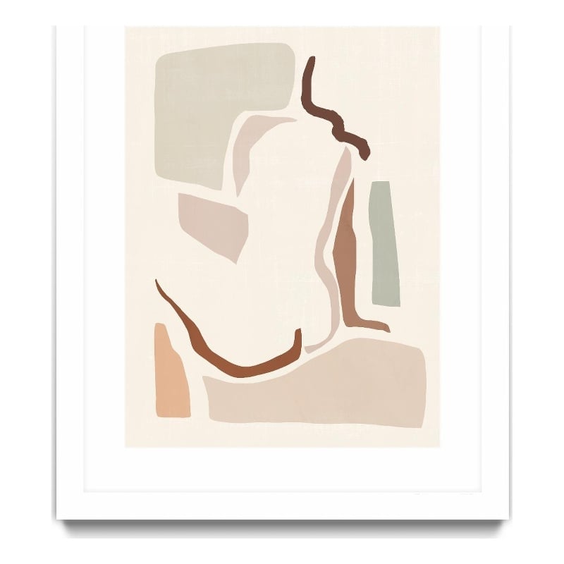 Giant Art 24x32 Lounge Abstract I Matted and Framed in Pink