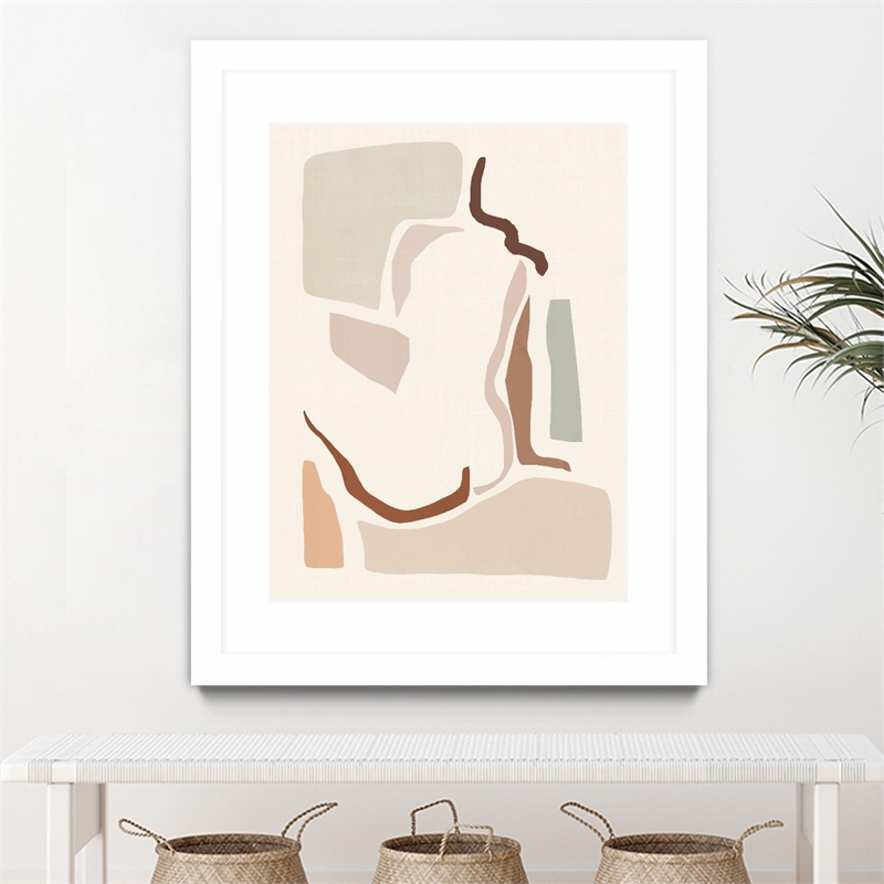 Giant Art 30x40 Lounge Abstract I Matted and Framed in Pink