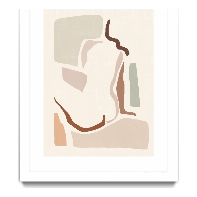 Giant Art 30x40 Lounge Abstract I Matted and Framed in Pink