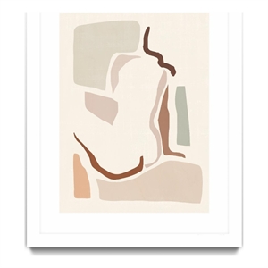 Giant Art 30x40 Lounge Abstract I Matted and Framed in Pink