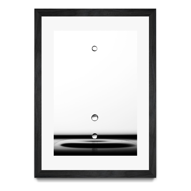 Giant Art 24x36 Drops Matted and Framed in White