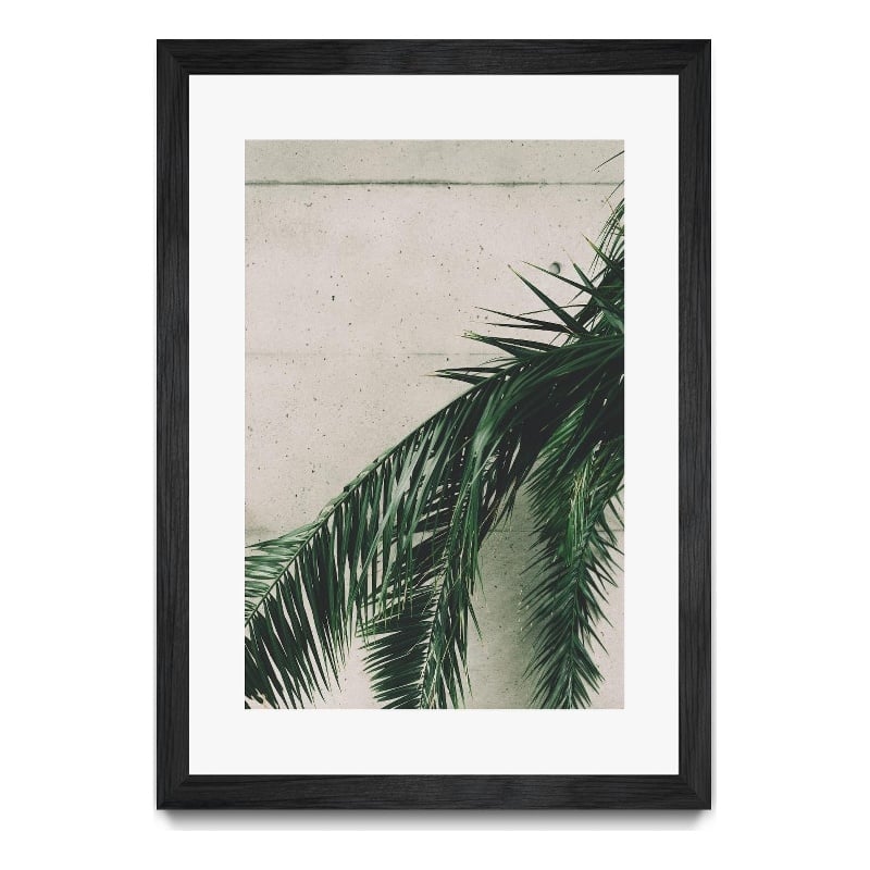 Giant Art 24x36 Tropical leaves Matted and Framed in Green
