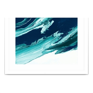 Giant Art 40x30 Gray And Gold Matted and Framed in White