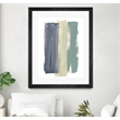 Giant Art 30x40 Striped Abstract Matted and Framed in Multi-Color