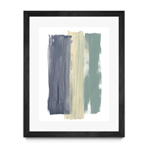 Giant Art 24x32 Striped Abstract Matted and Framed in Multi-Color