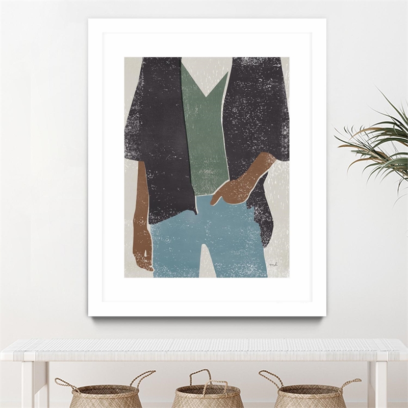 Giant Art 24x32 Casual I Matted and Framed in Multi-Color