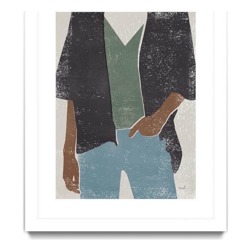 Giant Art 24x32 Casual I Matted and Framed in Multi-Color