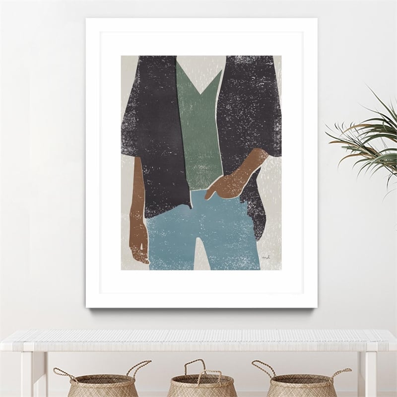 Giant Art 30x40 Casual I Matted and Framed in Multi-Color