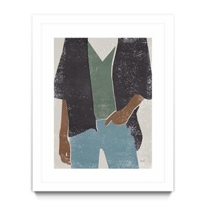 Giant Art 30x40 Casual I Matted and Framed in Multi-Color
