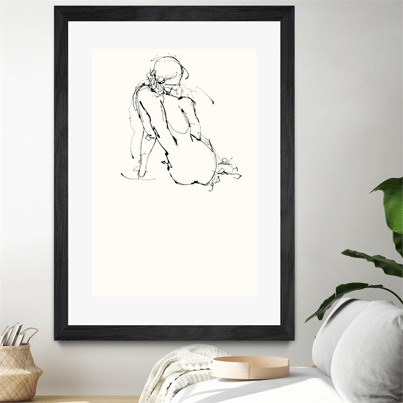 Giant Art 24x36 Contour Figure 4 Matted and Framed in White